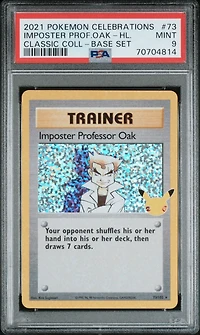 2021 Pokemon Celebrations Classic Collection 73 Imposter Professor Oak-holo PSA