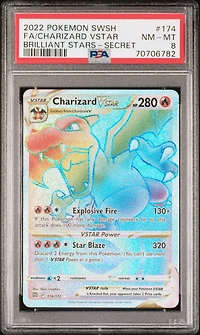 2022 Pokemon Sword & Shield Brilliant Stars 174 Fa/charizard Vstar PSA