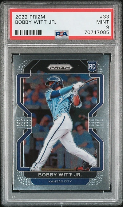 2022 Panini Prizm 33 Bobby Witt Jr. PSA 9