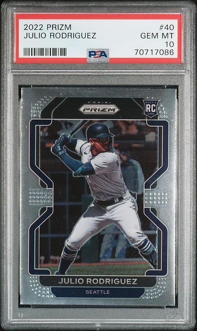 2022 Panini Prizm 40 Julio Rodriguez PSA 10
