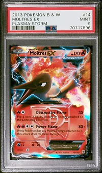 2013 Pokemon Black & White Plasma Storm 14 Moltres Ex PSA 9