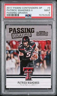 2017 Panini Contenders Draft Picks Passing Grades 5 Patrick Mahomes Ii PSA 9