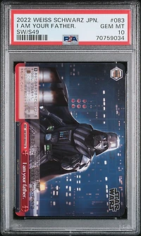 2022 Weiss Schwarz Japanese Star Wars Comeback Booster 083 I Am Your Father. PSA 10