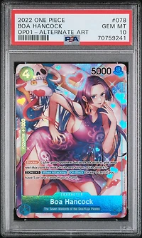 2022 One Piece Op01-romance Dawn 078 Boa Hancock Alternate Art PSA 10