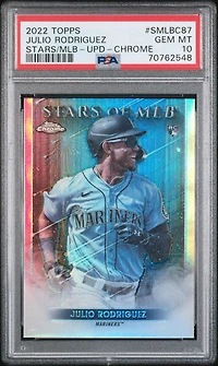 2022 Topps Stars Of Mlb Smlbc87 Julio Rodriguez Update-chrome PSA 10