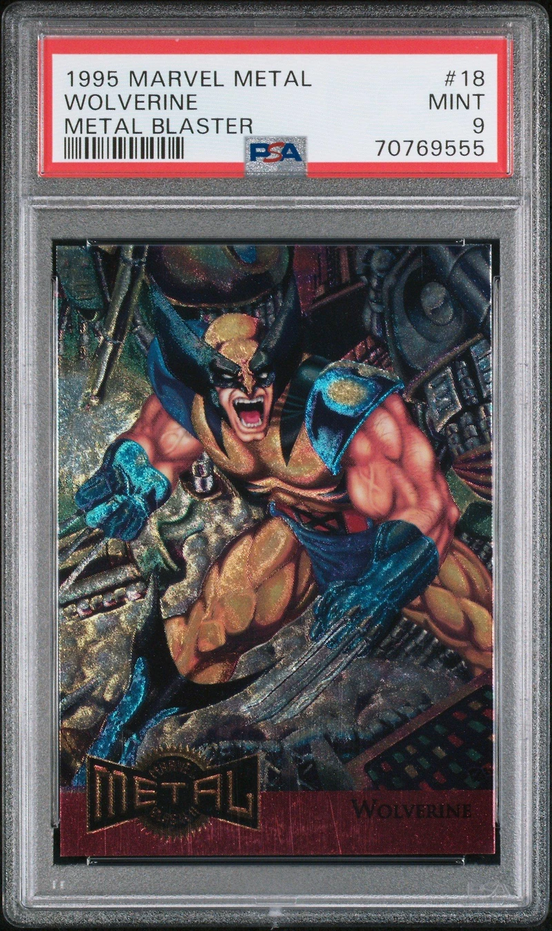 1995 Marvel Metal Metal Blaster 18 Wolverine PSA 9