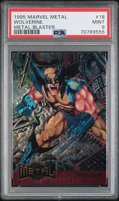 1995 Marvel Metal Metal Blaster 18 Wolverine PSA 9