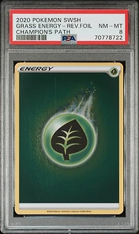 2020 Pokemon Sword & Shield Champion's Path  Grass Energy-reverse Foil PSA 8