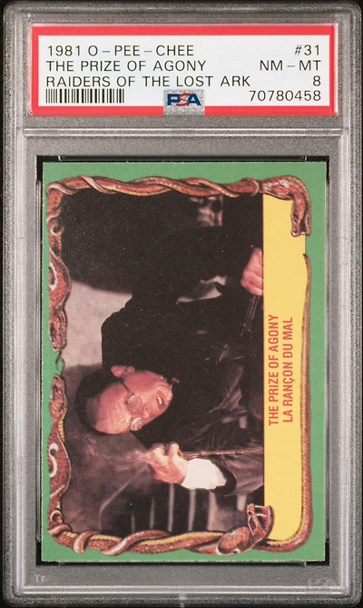 1981 O-pee-chee Raiders Of The Lost Ark 31 The Prize Of Agony PSA 8