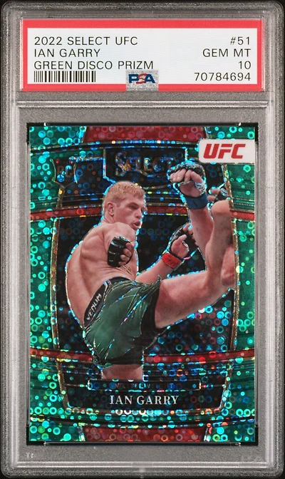 2022 Panini Select Ufc 51 Ian Garry Green Disco Prizm PSA 10