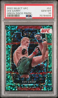 2022 Panini Select Ufc 51 Ian Garry Green Disco Prizm PSA 10
