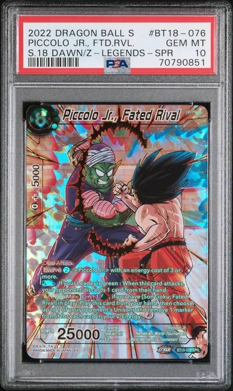 2022 Dragon Ball Super Card Game Series 18 Dawn Of The Z-legends Bt18-076 Piccolo Jr, Ftd Rival PSA 10