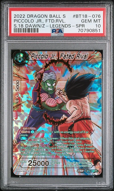 2022 Dragon Ball Super Card Game Series 18 Dawn Of The Z-legends Bt18-076 Piccolo Jr, Ftd Rival PSA 10