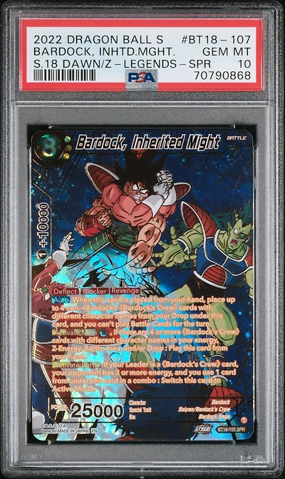 2022 Dragon Ball Super Card Game Series 18 Dawn Of The Z-legends Bt18-107 Bardock