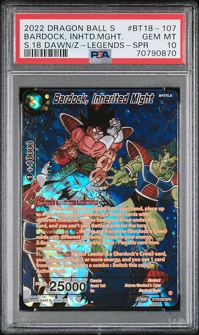2022 Dragon Ball Super Card Game Series 18 Dawn Of The Z-legends Bt18-107 Bardock