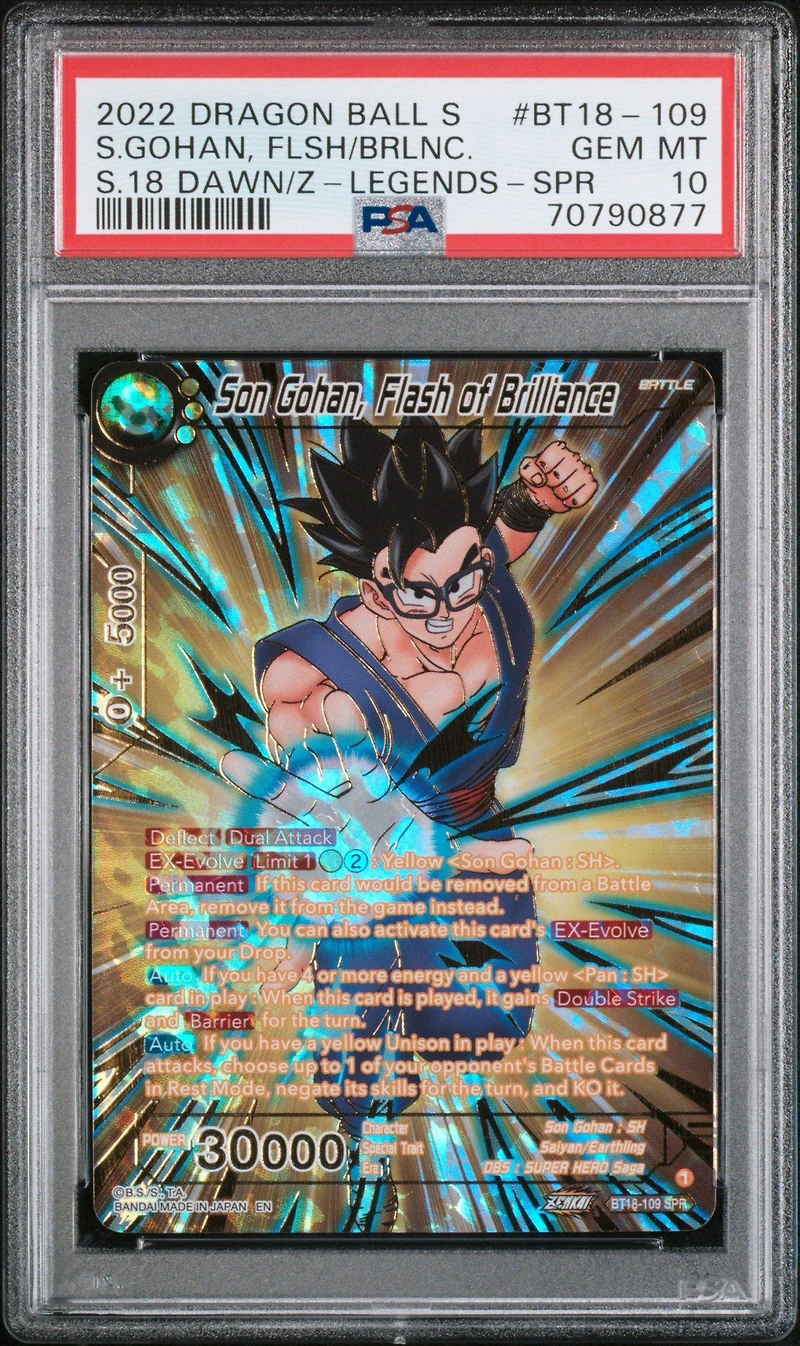 2022 Dragon Ball Super Card Game Series 18 Dawn Of The Z-legends Bt18-109 Gohan, Fls/brilliance PSA 10