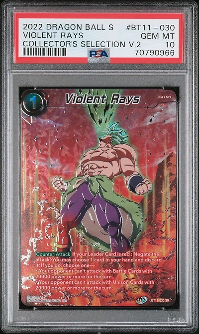 2022 Dragon Ball Super Card Game Collector's Selection Vol.2 Bt11-030 Violent Rays PSA 10