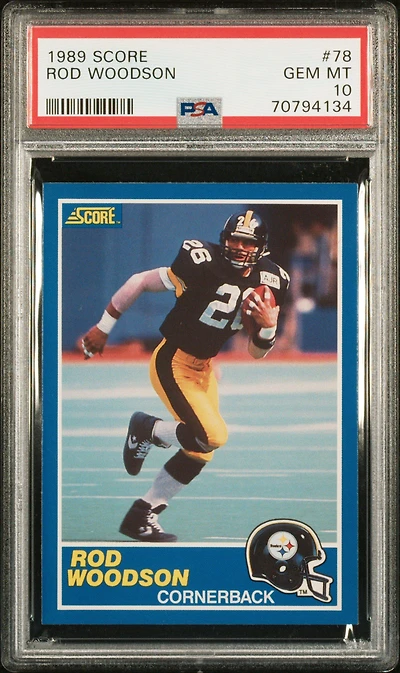 1989 Score 78 Rod Woodson PSA 10