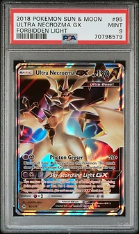 2018 Pokemon Sun & Moon Forbidden Light 95 Ultra Necrozma Gx PSA 9