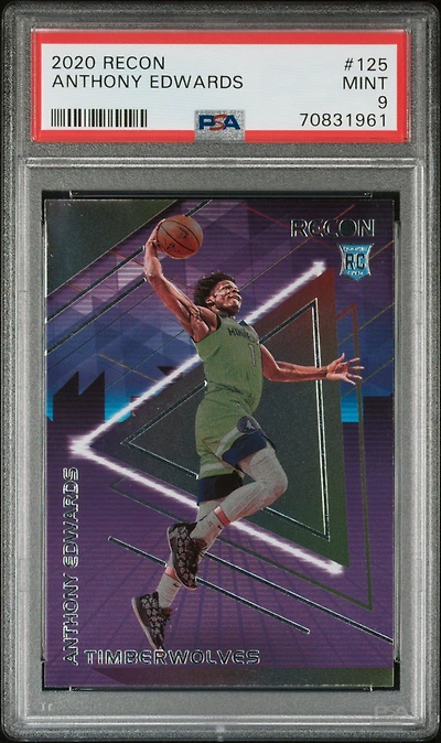 2020 Panini Recon 125 Anthony Edwards PSA 9