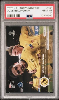 2020 Topps Now Uefa Champions League 065 Jude Bellingham PSA 10