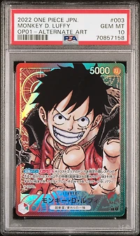 2022 One Piece Japanese Romance Dawn Monkey D. Luffy Alternate Art PSA 10