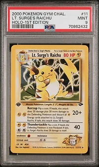 2000 Pokemon Gym Challenge 11 Lt. Surge's Raichu PSA