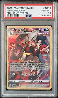 2022 Pokemon Sword & Shield Brilliant Stars Tg10 Full Art/houndoom PSA
