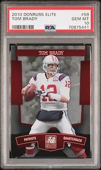 2010 Donruss Elite 59 Tom Brady PSA 10