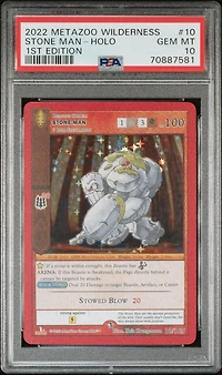 2022 Metazoo Wilderness 10 Stone Man-holo 1st Edition PSA 10