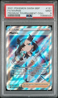 2021 Pokemon Swsh Black Star Promo 121 Full Art/marnie Marnie Premium Tournament Collection PSA