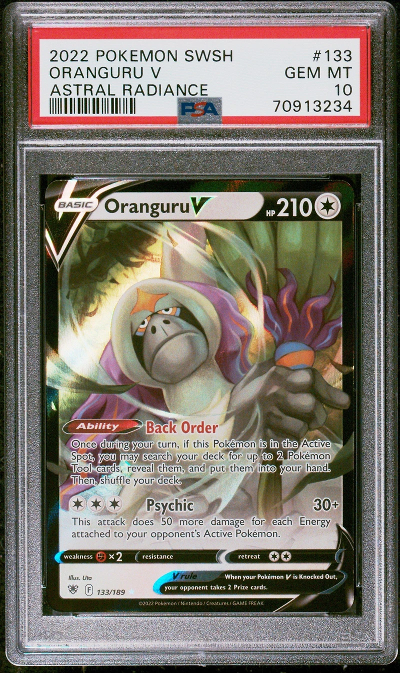 2022 Pokemon Sword & Shield Astral Radiance 133 Oranguru V PSA 10