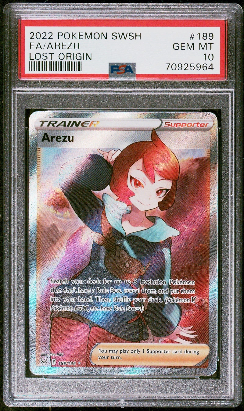 2022 Pokemon Sword & Shield Lost Origin 189 Fa/arezu PSA 10