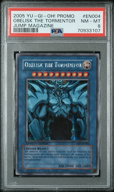 2005 Yu-gi-oh! Promo Jump Magazine En004 Obelisk The Tormentor PSA 8