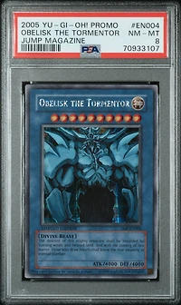 2005 Yu-gi-oh! Promo Jump Magazine En004 Obelisk The Tormentor PSA 8