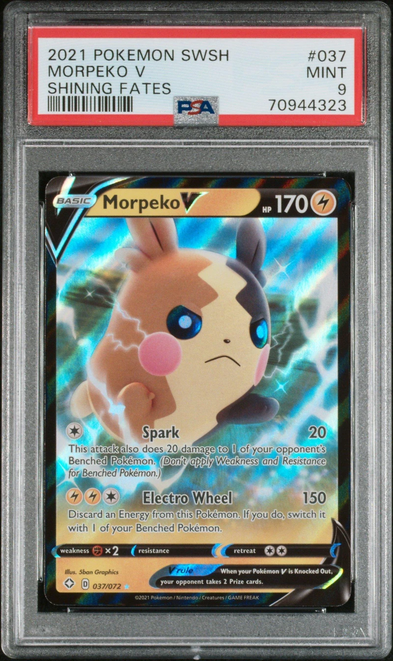 2021 Pokemon Sword & Shield Shining Fates 037 Morpeko V PSA 9