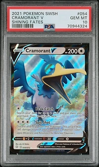 2021 Pokemon Sword & Shield Shining Fates 054 Cramorant V PSA 10