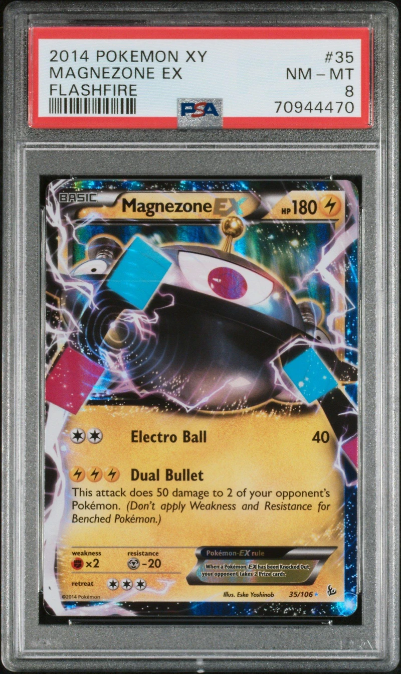 2014 Pokemon Xy Flashfire 35 Magnezone Ex PSA 8