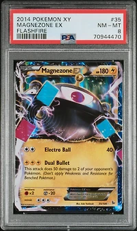 2014 Pokemon Xy Flashfire 35 Magnezone Ex PSA 8