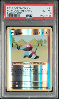 2016 Pokemon Xy Evolutions 71 Porygon-reverse Foil PSA 8