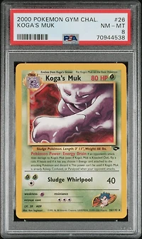 2000 Pokemon Gym Challenge 26 Koga's Muk PSA 8