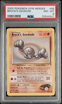 2000 Pokemon Gym Heroes 66 Brock's Geodude PSA