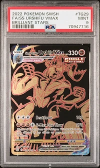 2022 Pokemon Sword & Shield Brilliant Stars Tg29 Full Art/single Strike Urshifu Vmax PSA