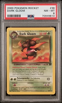 2000 Pokemon Rocket 36 Dark Gloom PSA 8