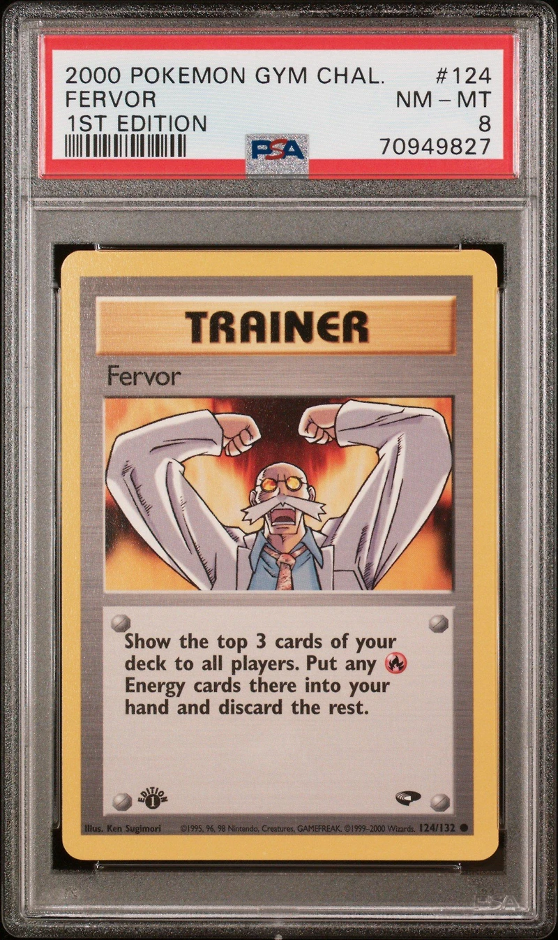 2000 Pokemon Gym Challenge 124 Fervor 1st Edition PSA