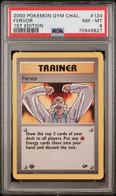2000 Pokemon Gym Challenge 124 Fervor 1st Edition PSA