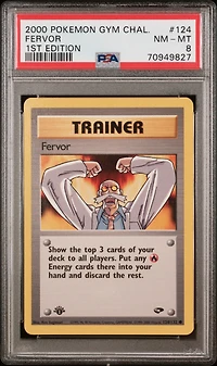 2000 Pokemon Gym Challenge 124 Fervor 1st Edition PSA