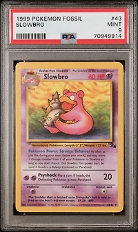 1999 Pokemon Fossil 43 Slowbro PSA