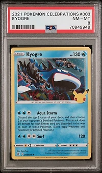 2021 Pokemon Celebrations 003 Kyogre PSA