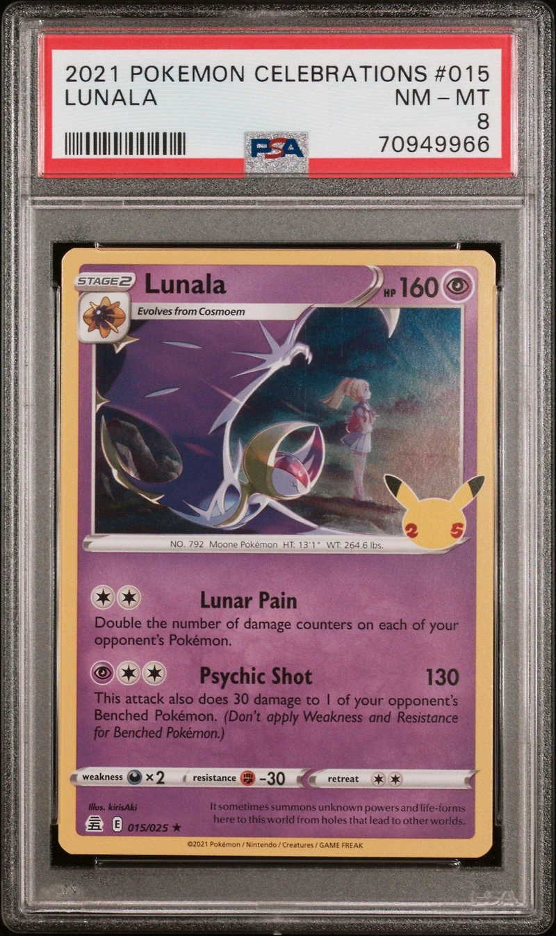 2021 Pokemon Celebrations 015 Lunala PSA